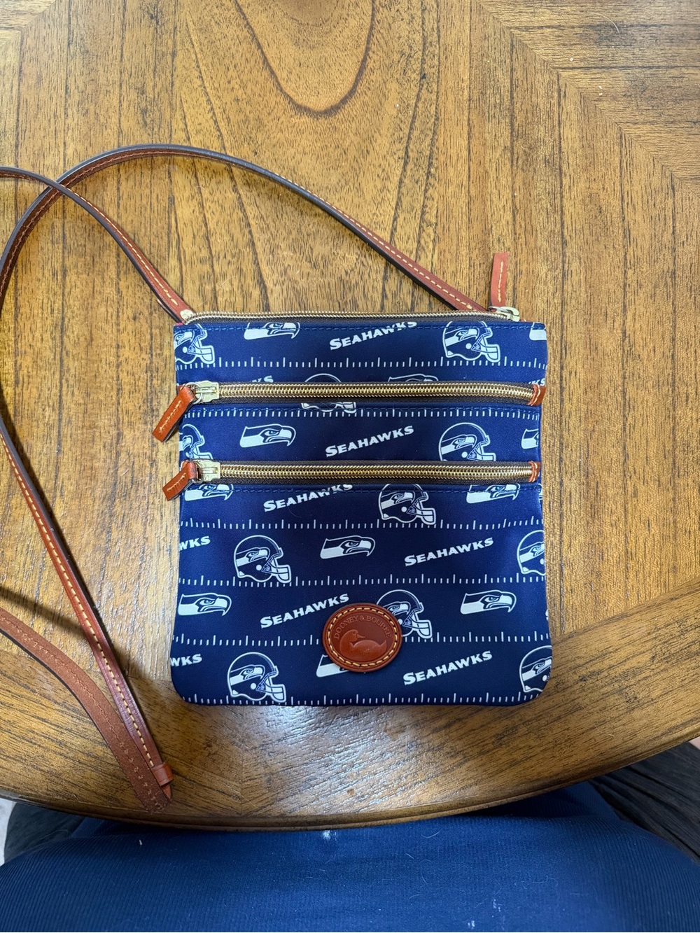 Dooney & Bourke NFL Seattle Seahawks Triple Zip Crossbody Purse